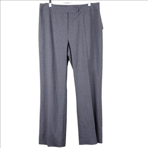 Pendleton Savvy Stretch Wool Grey Flat Front High Rise Straight Leg Trouser Pant